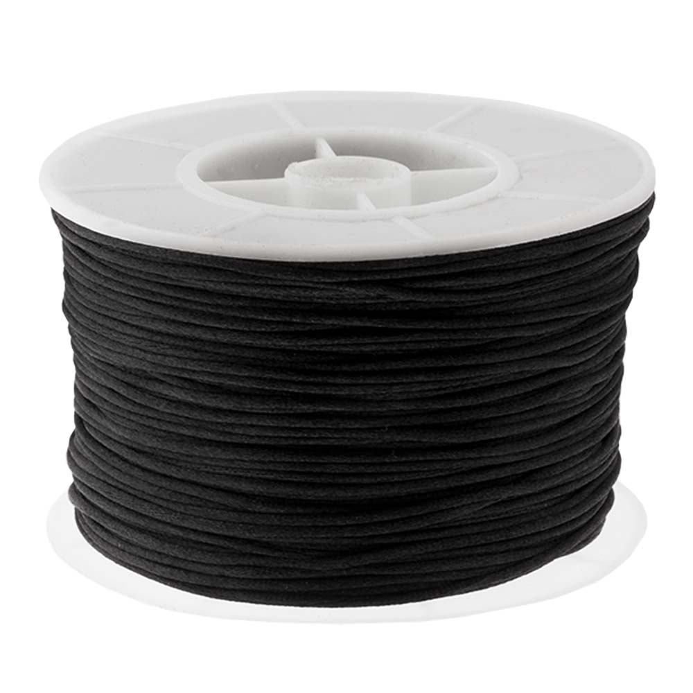 Cordon Satin (1 mm) Black (91 mètres)