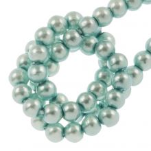 Perles en Verre Cirées Tchèques (2 mm) Shiny Baby Blue (150 pièces)