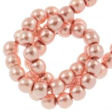 Perles en Verre Cirées Tchèques (2 mm) Shiny Antique Pink (150 pièces)