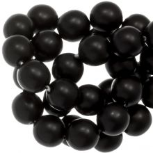 Perles en Verre Cirées Tchèques (6 mm) Black Matt (80 pièces)
