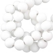 Perles en Verre (10 mm) White (43 pièces) 
