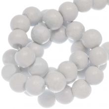 Perles En Verre (8 mm) Off White (25 pièces)