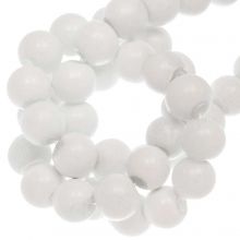 Perles En Verre (10 mm) White (21 pièces)