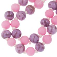 Mélange de Perles en Verre (10 - 11 mm) Orchid Mix (15 pièces)