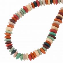 Perles en Os (8 x 3 mm) Happy Color Mix (80 pièces)