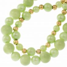 Mélange de Perles en Verre (5 - 10 mm) Mix Color Lettuce Green (53 pièces)