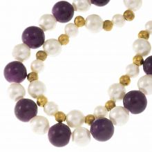 Mélange de Perles en Verre (5 - 10 mm) Mix Color Tillandsia Purple (53 pièces)