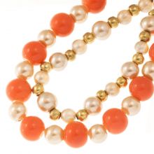 Mélange de Perles en Verre (5 - 10 mm) Mix Color Orangeade (53 pièces)