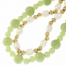 Mélange de Perles en Verre (5 - 10 mm) Mix Color Lettuce Green Pearl (60 pièces)