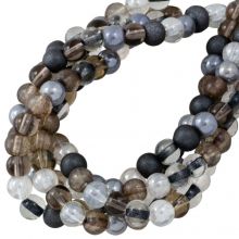Mélange de Perles en Verre (6 mm) Fossil (135 pièce)