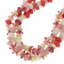 Mélange de Perles en Verre (6 - 8 x 3 - 5 mm) Crimson (125 pièce)