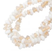 Mélange de Perles en Verre (6 - 8 x 3 - 5 mm) Pale Ivory (125 pièce)