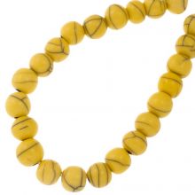 Perles en Verre (8 mm) Empire Yellow (23 pièces)