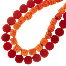 Mélange de Perles en Verre (7 - 9 x 6 - 10 mm) Molten Lava (47 pièces)