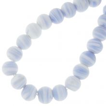 Perles en Verre (10 - 11 mm) Cashmere Blue (20 pièces)