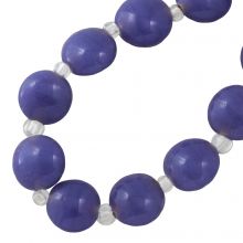 Perles en Verre (12 - 14 x 6.5 - 9 mm) Iris Bloom (12 pièces)