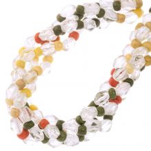 Mélange de Perles en Verre (7 x 4.5 mm)  Mix Color Vintage (84 pièces)