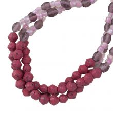 Mélange de Perles en Verre (3 - 6 mm) Boysenberry (125 pièce)