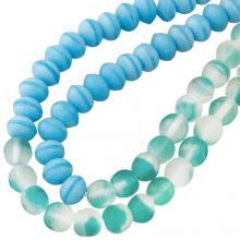 Mélange de Perles en Verre (7.5 - 8 x 6 - 7 mm) Pool Blue (54 pièce)