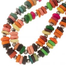 Mélange de Perles en Os (8 x 3 mm) Happy Color Mix (85 pièces)