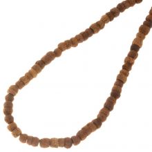 Perles en Bois (2.5 - 4 x 1.5 - 3.5 mm) Tawny Brown (72 pièces)