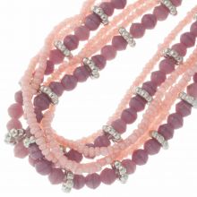 Mélange de Perles en Verre (2 - 6 mm) Mix Color Antique Pink (1200 pièces)