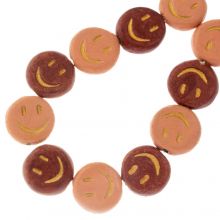 Perles en Céramique Smiley (17 x 6 mm) Red Mix (11 pièces)