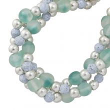 Mélange de Perles en Verre (5 - 8 mm) Powder Blue (90 pièce)