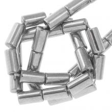 Perles en Verre Électroplates (5 x 2.5 mm) Platinum (75 pièces)