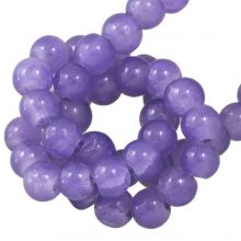 Perles en Verre Craquelé (4 mm) Violet (220 pièces)