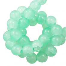 Perles en Verre Craquelé (6 mm) Turquoise (140 pièces)