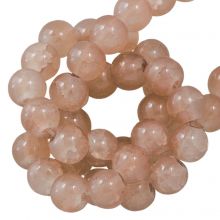 Perles en Verre Craquelé (6 mm) Wheat (140 pièces)