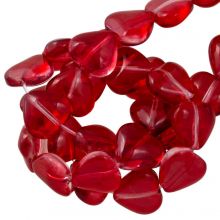 Perles en Verre Cœur (8 x 8 x 4 mm) Red (45 pièces)
