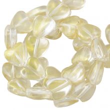 Perles en Verre Cœur (8 x 8 x 4 mm) Yellow Gold (45 pièces)