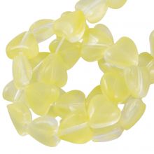 Perles en Verre Cœur (8 x 8 x 4 mm) Yellow (45 pièces)