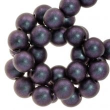 Perles en Verre Mat Métallique Tchèques (4 mm) Orchid Aqua (50 pièces)