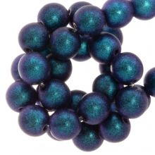 Perles en Verre Mat Métallique Tchèques (4 mm) Capri Blue (50 pièces)