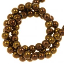 Perles en Verre (2 mm) Copper (170 pièces)