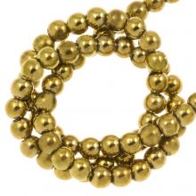 Perles en Verre (2 mm) Light Gold (170 pièces)