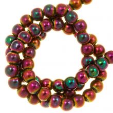 Perles en Verre (2 mm) Multi Color Pink (170 pièces)
