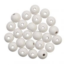 Perles en Bois (10 mm) Broken White (50 pièces)