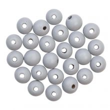 Perles en Bois (10 mm) Light Grey (50 pièces)