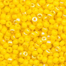 Rocailles Tchèques (3 mm) Bright Yellow AB (15 grammes)