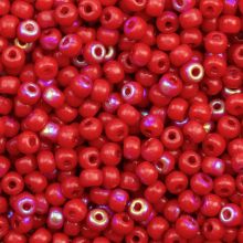 Rocailles Tchèques (3 mm) Rose Red AB (15 grammes)