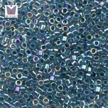 Perles Miyuki Delica (11/0) Marine Blue Lined Crystal AB (2.8 grammes)