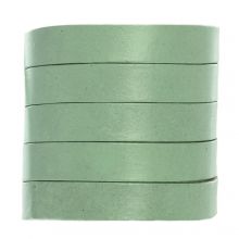 Lacet Cuir Plat DQ (10 x 2 mm) Cool Green (1 mètre)