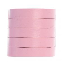 Lacet Cuir Plat DQ (10 x 2 mm) Pink (1 mètre)
