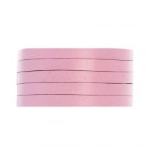 Lacet Cuir Plat DQ (5 x 2 mm) Pink (1 mètre)