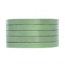 Lacet Cuir Plat DQ (5 x 2 mm) Cool Green (1 mètre)