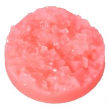 Cabochon Druzy (14 mm) Fluor Coral (5 pièces)